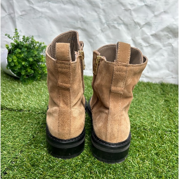 ALLSAINTS tan Suede combat boots US size 7 / 37 - Picture 12 of 16